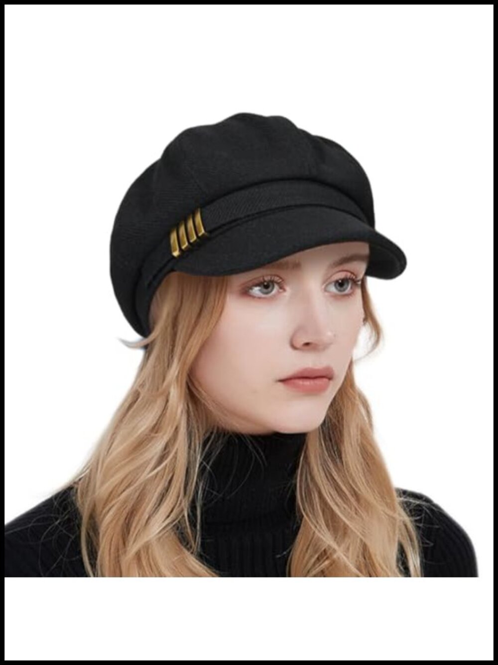 Women Newsboy Cap Cotton Polyester Adjustable Vintage Cabbie Hat